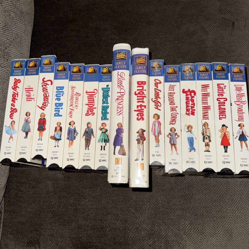 Classic Shirley Temple VHS Collection – White Cassette Cases